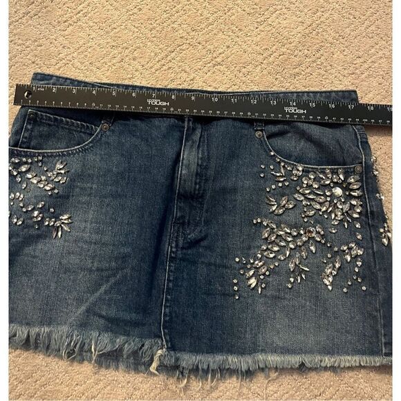 Free People Denim Jewel Mini Skirt - Picture 6 of 7
